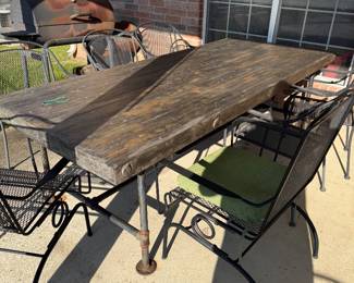 Beautiful industrial wood table