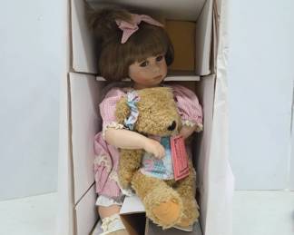 Florence Maranuk Brooke Doll with Teddy & Box
