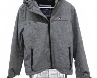 Tommy Hilfiger Gray Hooded Jacket Size Small