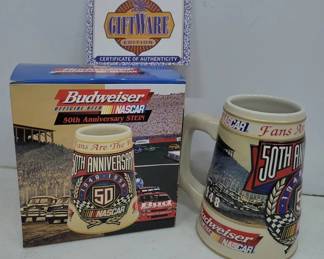 Budweiser NASCAR 50th Anniversary Stein Boxed