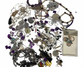 Costume Jewelry Assortment & ME Keychain