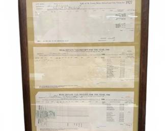 St. Louis Real Estate Tax Receipts 1927 1945 1946