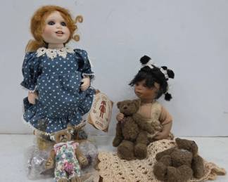 Ashton Drake & GUND Artist Dolls with Bears