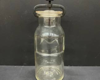 Wheaton Apothecary Glass Jar with Metal Clamp Lid