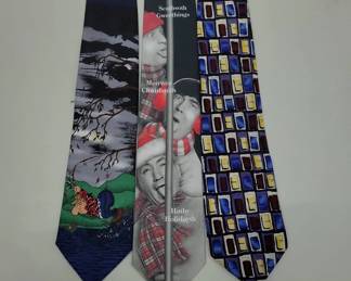 J Garcia & Novelty Print Silk Ties Assortment