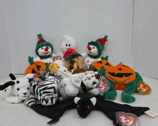 Ty Beanie Babies Plush Holiday & Animal Lot