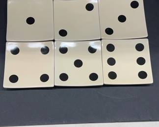 Restoration Hardware Dice Theme Plates 2001