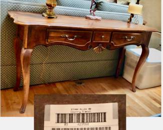 Ethan Allen Country French Console Sofa / Entry Table Is 56 inches long X 16.5 inches deep X 29 inches tall. $250