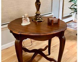Ethan Allen Maison Country French Round Side / Accent Table is 29 inches around X 25 inches tall. 2000 Birch $185