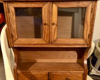 Vintage Small Wooden Wall-Hanging Cabinet $30