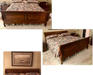 Great King Size Sleigh Bed $250