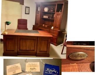 3 Pieces of Matching Lexington Furniture Company by Bob Timberlake Cherry Wood Office Furniture. All 3 pieces for $555 Lexington Furniture Company by Bob Timberlake Bookcase / Hutch (Cherry Wood) is 36.5 inches wide X 15.5 inches deep inches tall. $225 Lexington Furniture Company by Bob Timberlake Executive Desk (Cherry Wood) is 66 inches long X 34 inches deep X 30 inches tall. $225 Lexington Furniture Company by Bob Timberlake Library Hutch on Credenza is 70 inches long X 25.5 inches deep X 82 inches tall. $225 OR All 3 pieces for $555