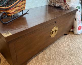 Asian Motif Blanket Chest