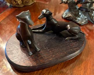 Bronze Dog Figurines