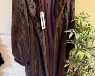 Full Length Dark Mink Coat (new w/tags)