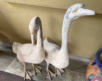 Metal Geese Yard Decor