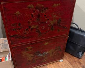 Asian Motif File Drawer