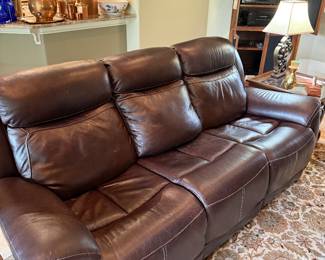Leather Reclining Couch 