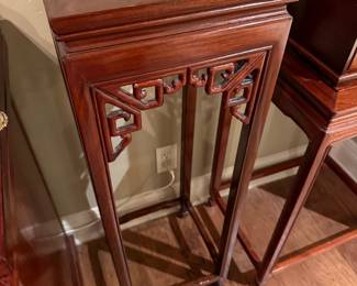 Rosewood Asian Motif Plant Table