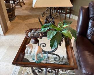 Glass Top Side Table #1