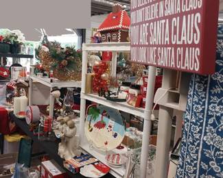 HOLIDAY: Hallmark, Shiny Brite, blow mold Nativity, many Santas, Christmas village, hand blown ornaments, Christmas trees, lights, décor, ribbon, tree skirts, greeting cards, Peanuts, paper, bows, Vatican nativity; Halloween décor, pumpkins, jack o lanterns