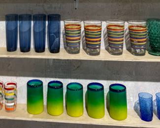 vintage glassware arcoroc blenko fiesta 