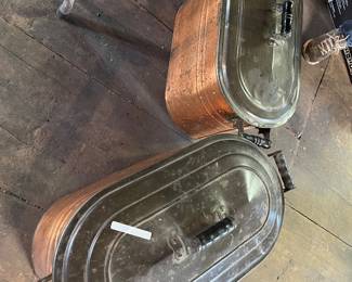 Antique Copper boiler wash tubs
