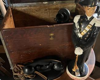 Many antique boxes, Military telephones, Unique military items