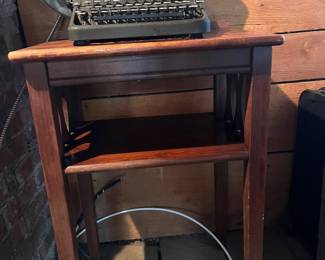 Antique cabinets, typewriters