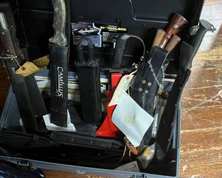 Knives, cases, boxes