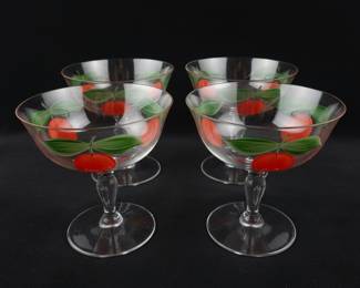 Vintage Franciscan Apple Pattern Footed Dessert Coupes second image