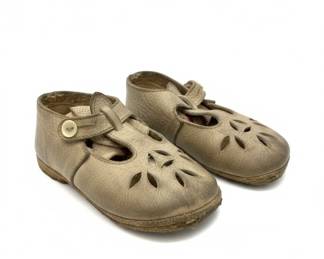 Vintage LAmour Leather TStrap Baby Shoes