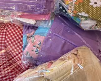Vintage Fabric Scrap Lot for Quilting
