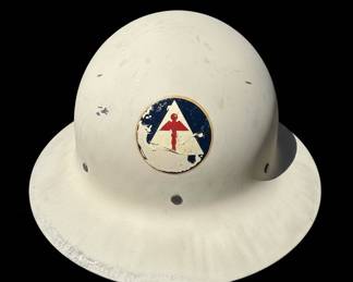 Vintage Civil Defense Air Raid Warden Helmet C