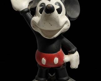Vintage Cast Iron Mickey Mouse Still Bank s
