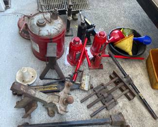 Assorted Automotive and Towing Equipment Lot with Vintage Items