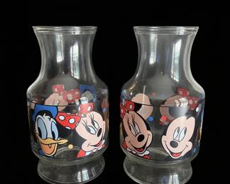 Vintage Anchor Hocking Disney Glass Carafes