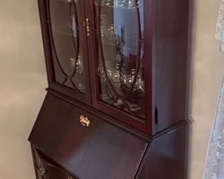 Jasper Cabinet Company Chippendale Style Secretary Desk with Hutch second image