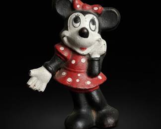Vintage Cast Iron Minnie Mouse Still Bank