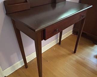 Antique Mahogany Writing Desk with Gallery Top second image