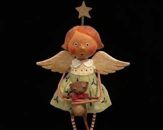 Lori Mitchell Angel Figurine with Teddy Bear