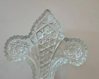 Vintage Polish Folk Art Dolls and Pressed Glass Dish second image