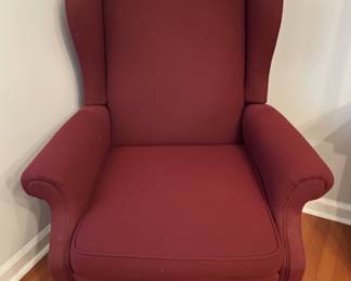 Queen Anne Style Wingback Recliner