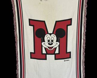 Disney Mickey Mouse Reversible Woven Throw Blanket