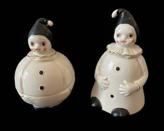 Vintage Ceramic Pierrot Clown Figurines