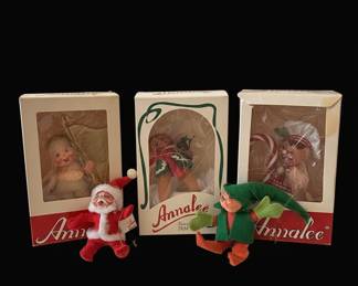 Annalee Mobilitee Christmas Dolls and Vintage Ornament Box second image