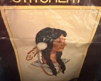 Vintage Sunset Stitchery Indian Princess Crewel Embroidery Kit 