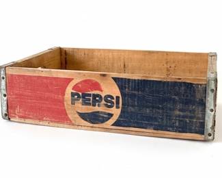Vintage PepsiCola Wooden Soda Crate