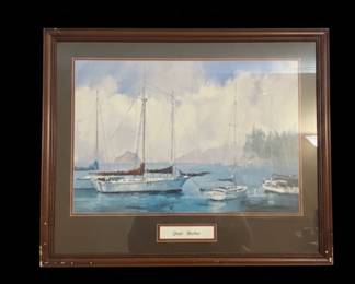 Quiet Harbor Nautical Print