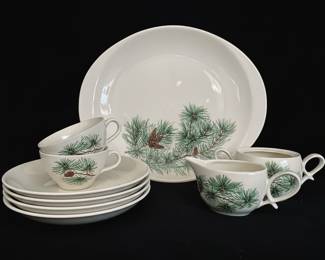 Hallcraft Pine Cone Dinnerware Set